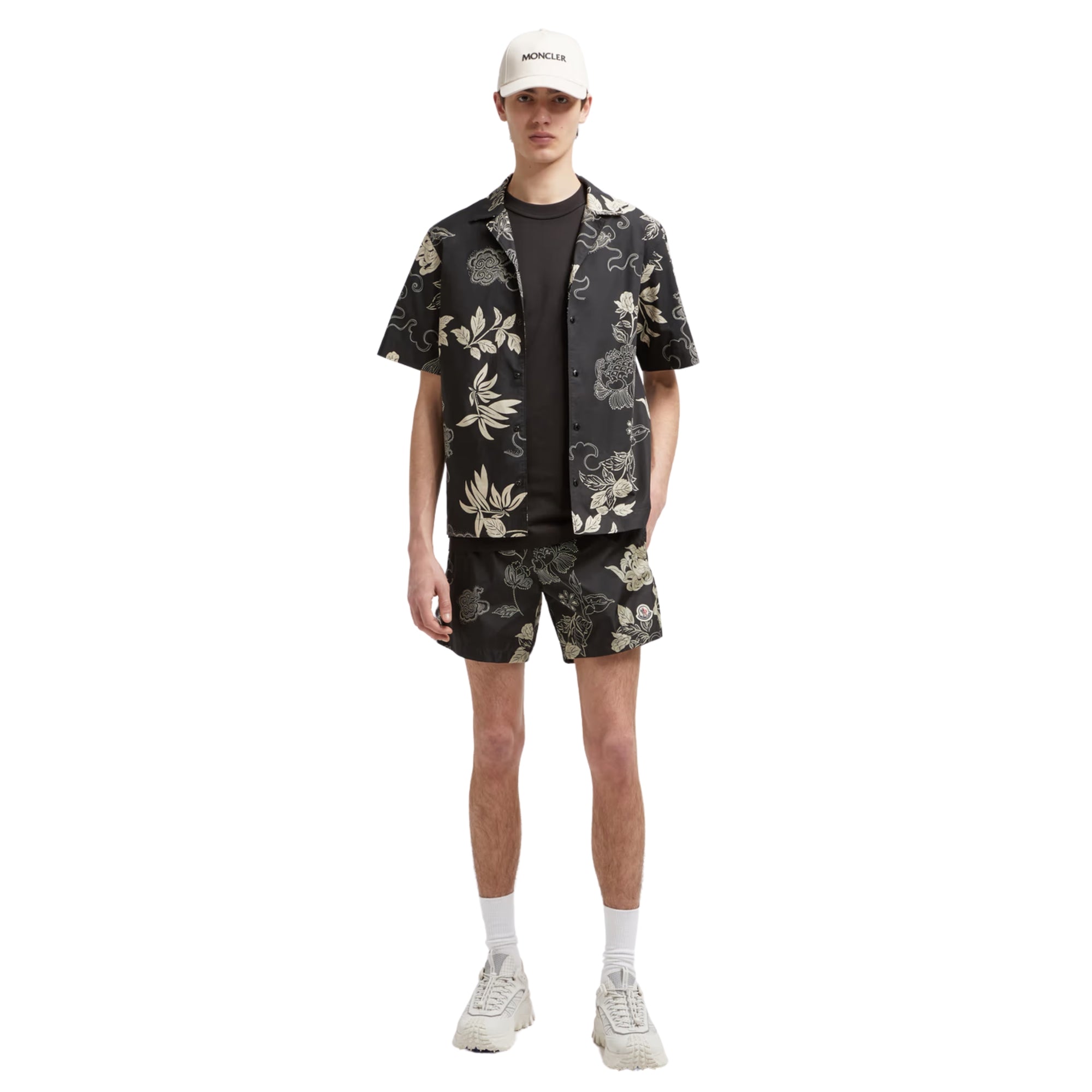 Moncler Shorts Floral Black-AL Capone Premium
