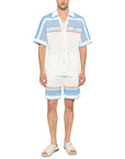 Casablanca Shorts Tennis Crochet Blue-White
