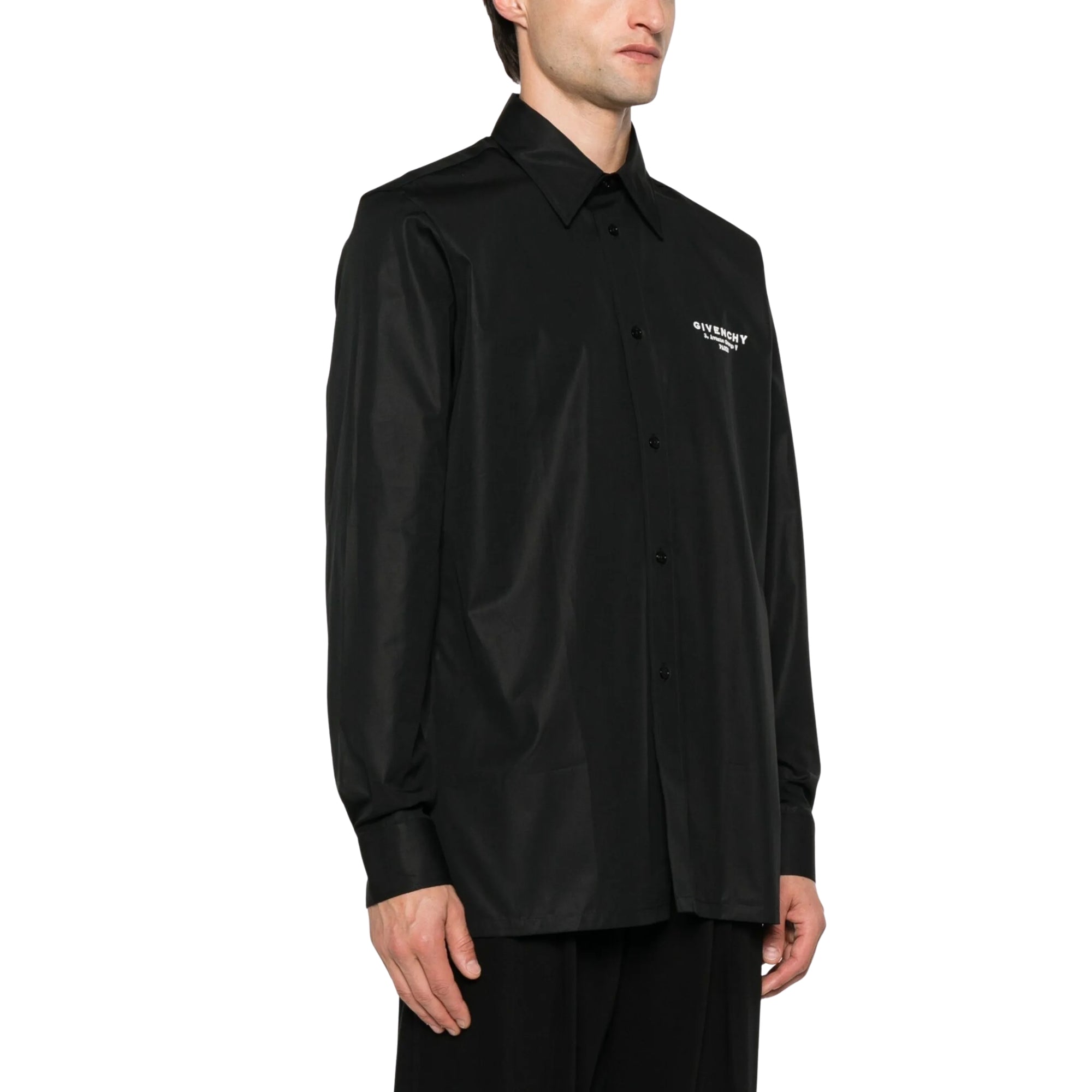 Givenchy Shirt Long Sleeve Logo Black-AL Capone Premium