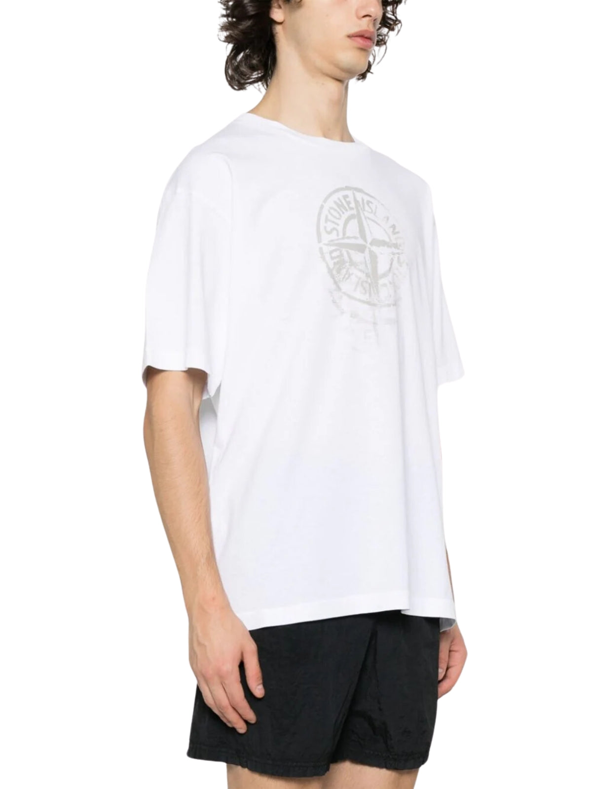 Stone Island T-Shirt Logo White-AL Capone Premium