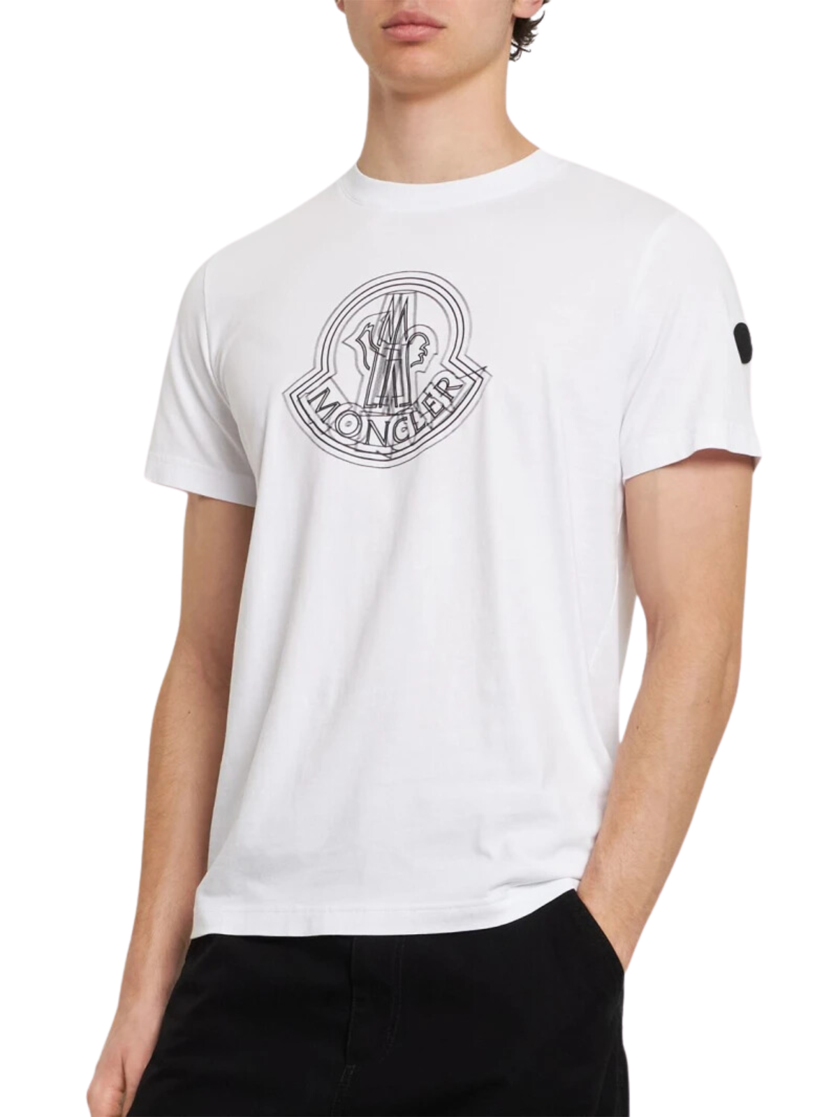 Moncler T-Shirt Centre Logo White - AL Capone Premium