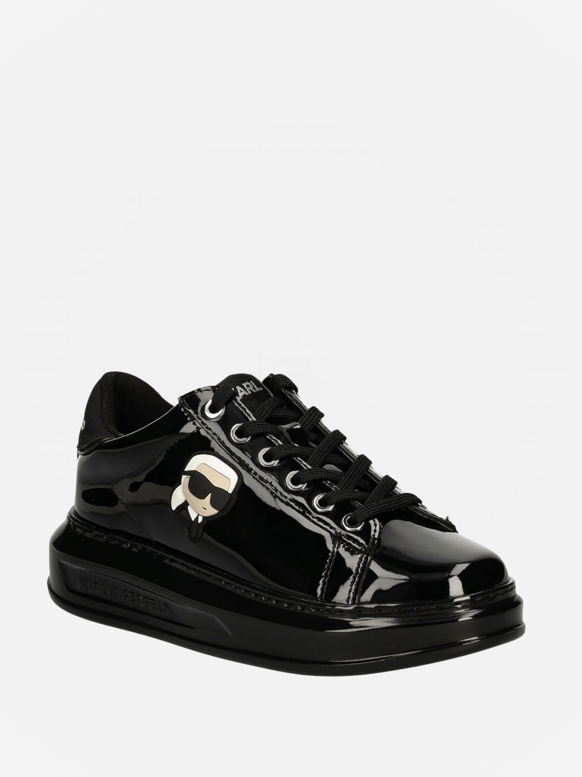 Karl Lagerfeld KL555 Sneaker Kapri NFT Lo Lace Black Leather/Mono-AL Capone Premium