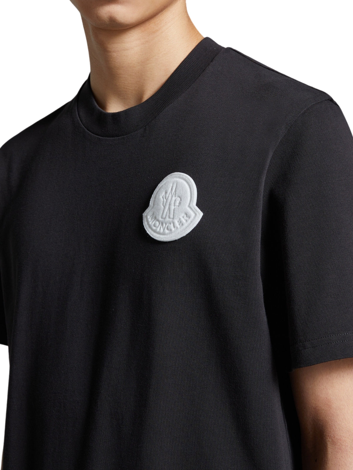 Moncler T-Shirt Patch Logo Black - AL Capone Premium