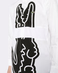 Comme Des Garcons Shirt Woven Split Croc White-Black-AL Capone Premium