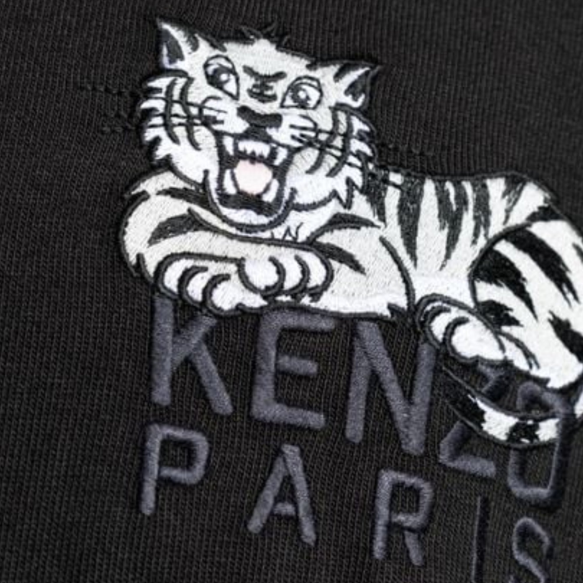 Kenzo T-Shirt Happy Tiger Embroidered Black-AL Capone Premium