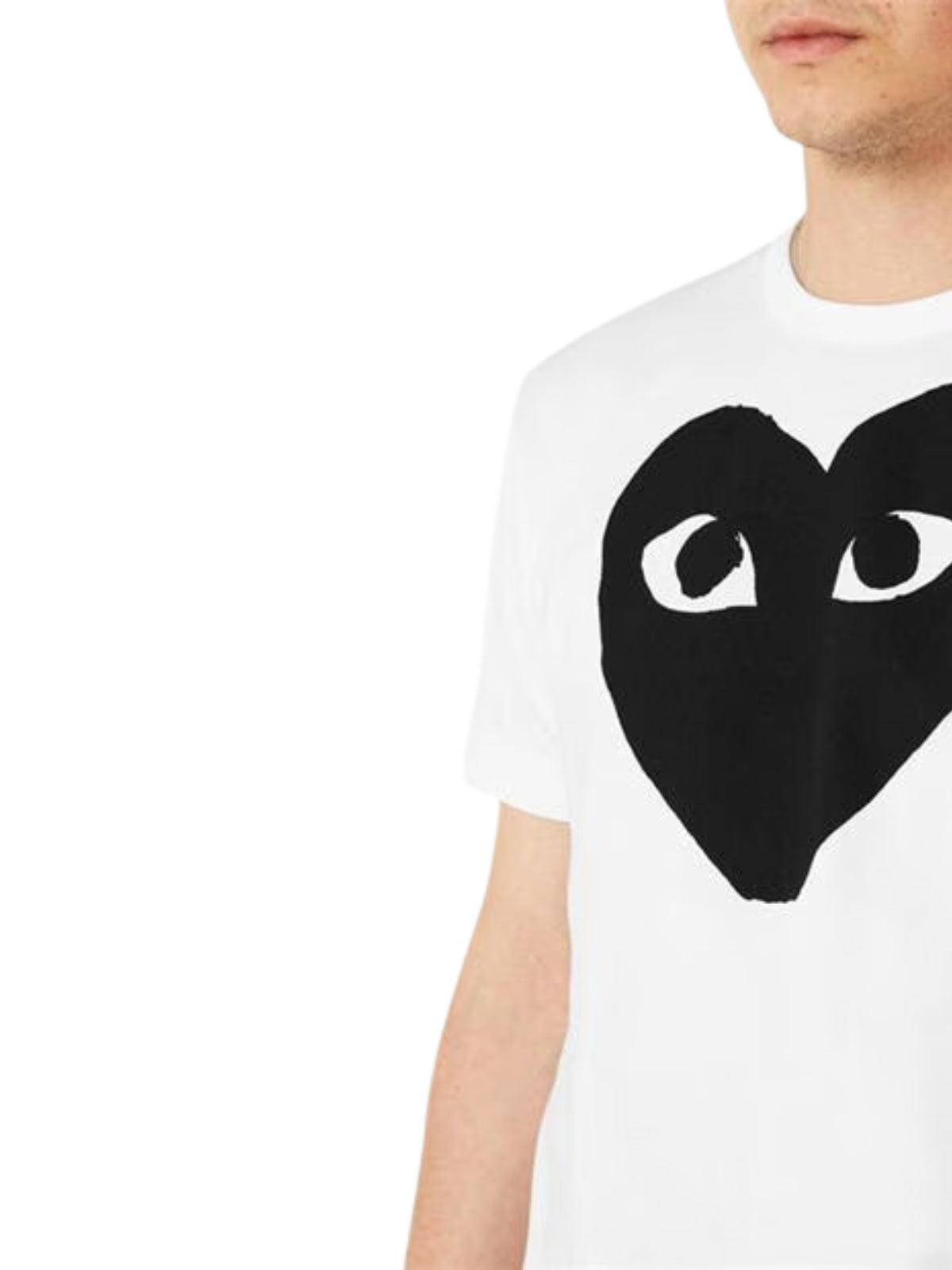 Comme Des Garcons T Shirt Heart White