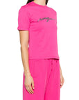 Msgm T-Shirt Ladies Logo Pink-AL Capone Premium