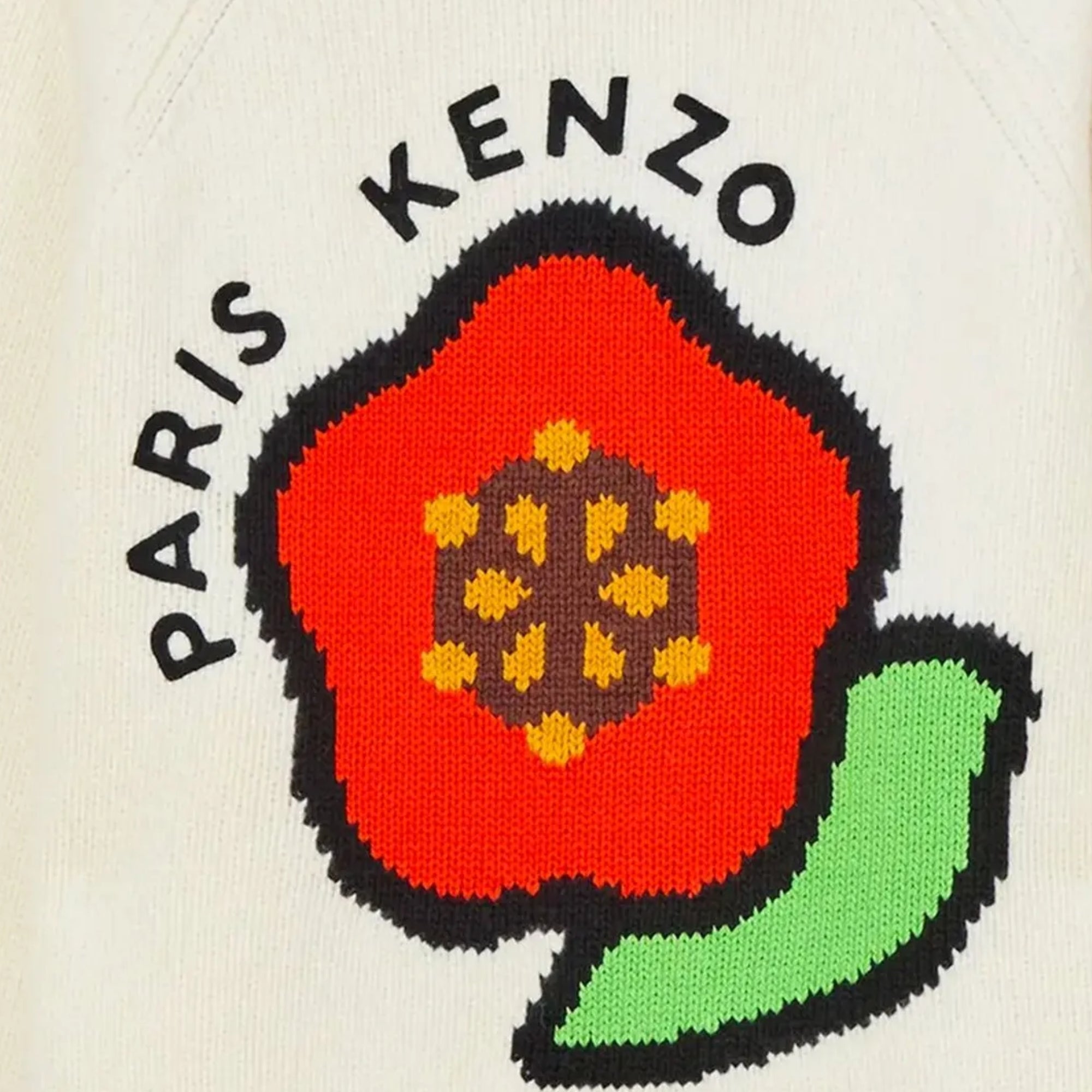 Kenzo Knitted Jumper Big Pop Wool Off White-AL Capone Premium