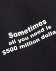 Vetements T-Shirt 500 Million Dollars Oversized Black