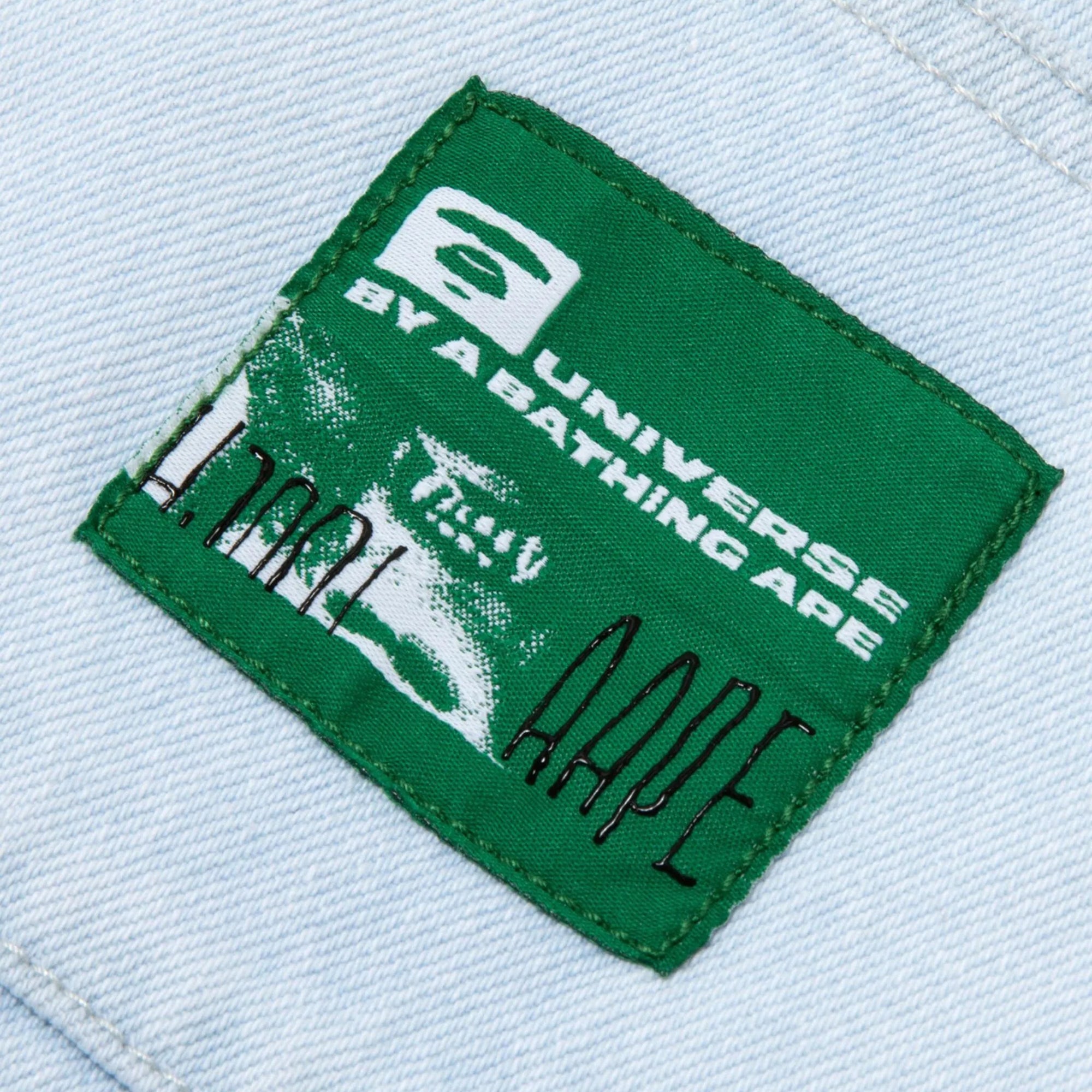 Aape Jeans Slogan Touch The Ground To Jump Blue-White-AL Capone Premium