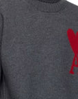 Ami Turtleneck De Coeur Logo Dark Grey-AL Capone Premium
