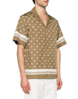 Moncler Shirt Allover Logo Brown - AL Capone Premium