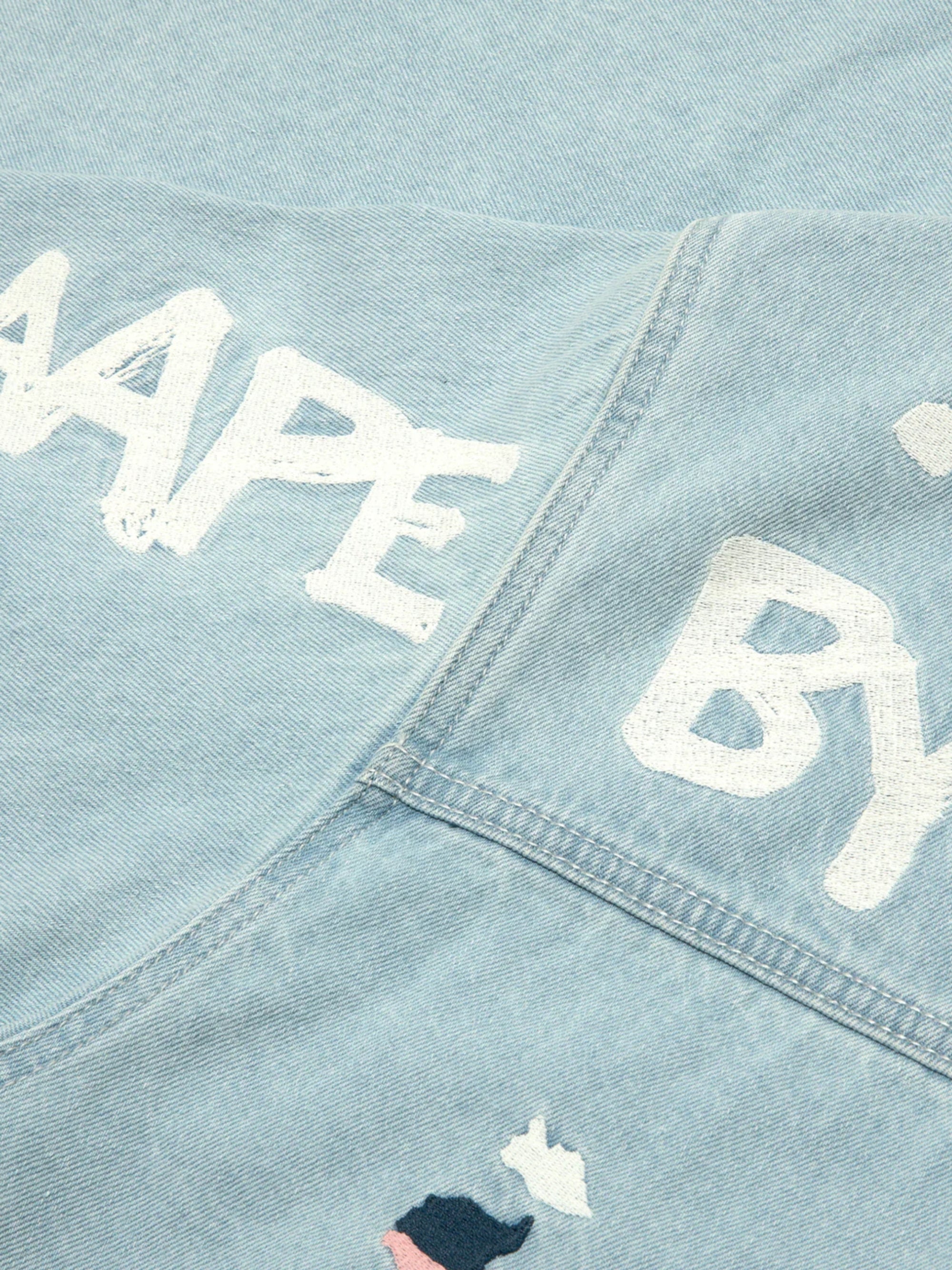 Aape Shirt Logo Long Sleeve Light Blue-AL Capone Premium