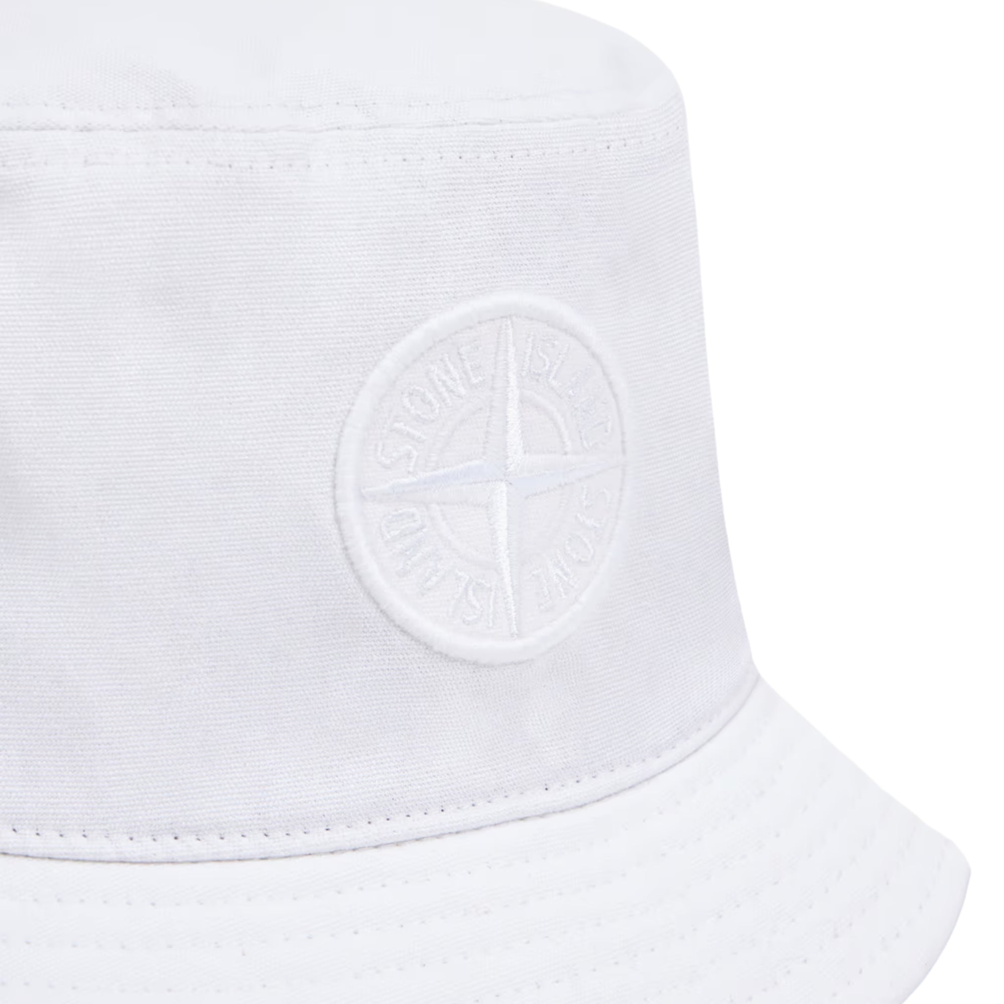 Stone Island Bucket Hat Logo White-AL Capone Premium