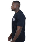 Capone T-Shirt Mexican Embroidered Flower Black-White-AL Capone Premium