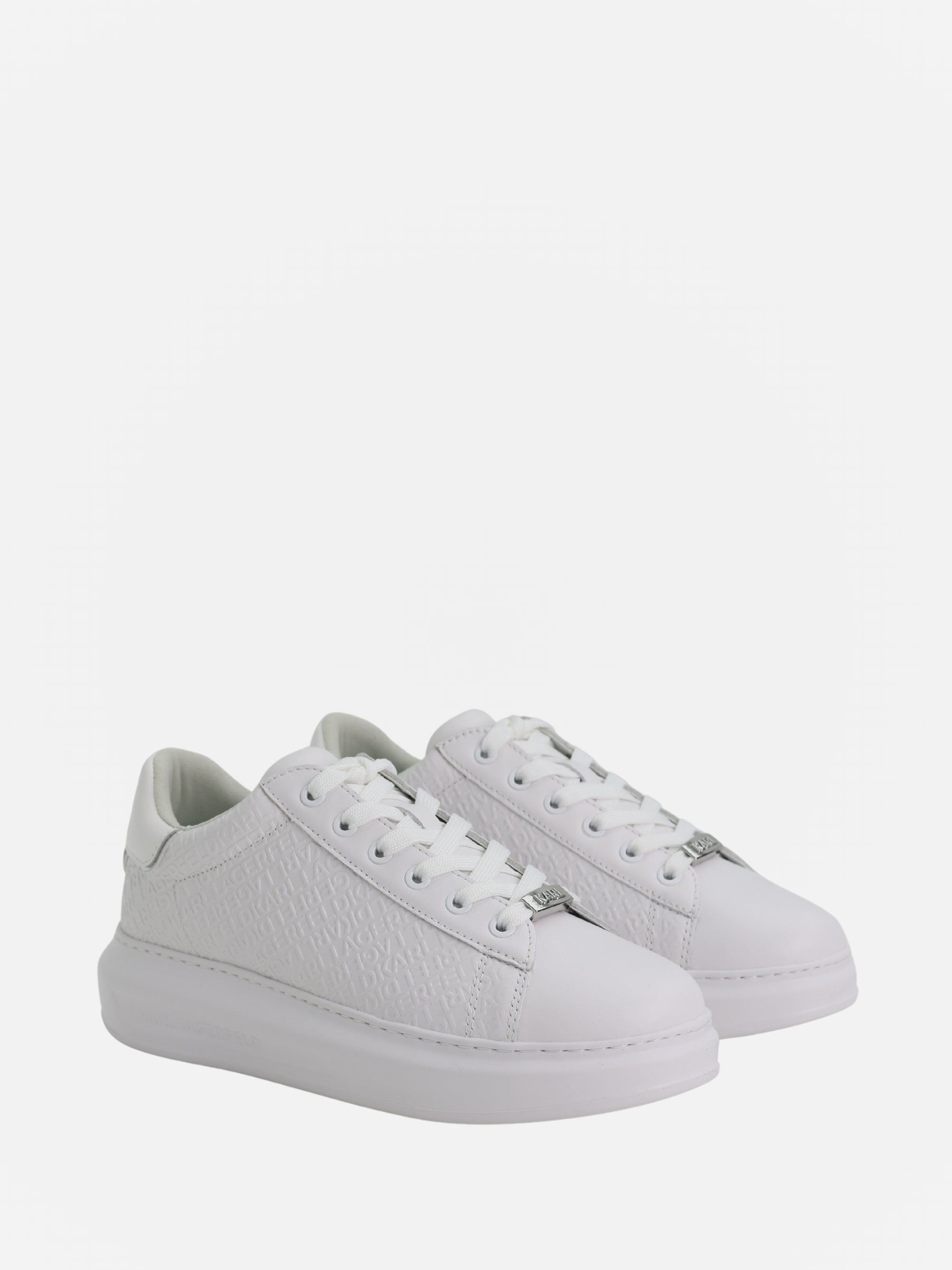 Karl Lagerfeld KL560 Kapri Emboss Repeat Lo Lace White Leather/Mono-AL Capone Premium