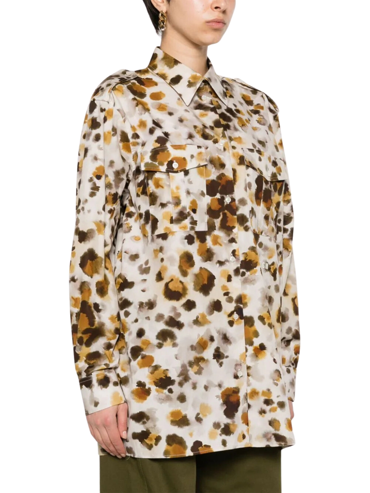 Msgm Shirt Ladies Allover Print Multi-AL Capone Premium