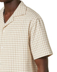 Drole De Monsieur Shirt Checkered Beige