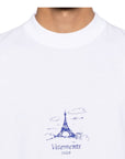 Vetements T-Shirt Scribbled Paris Regular White-AL Capone Premium
