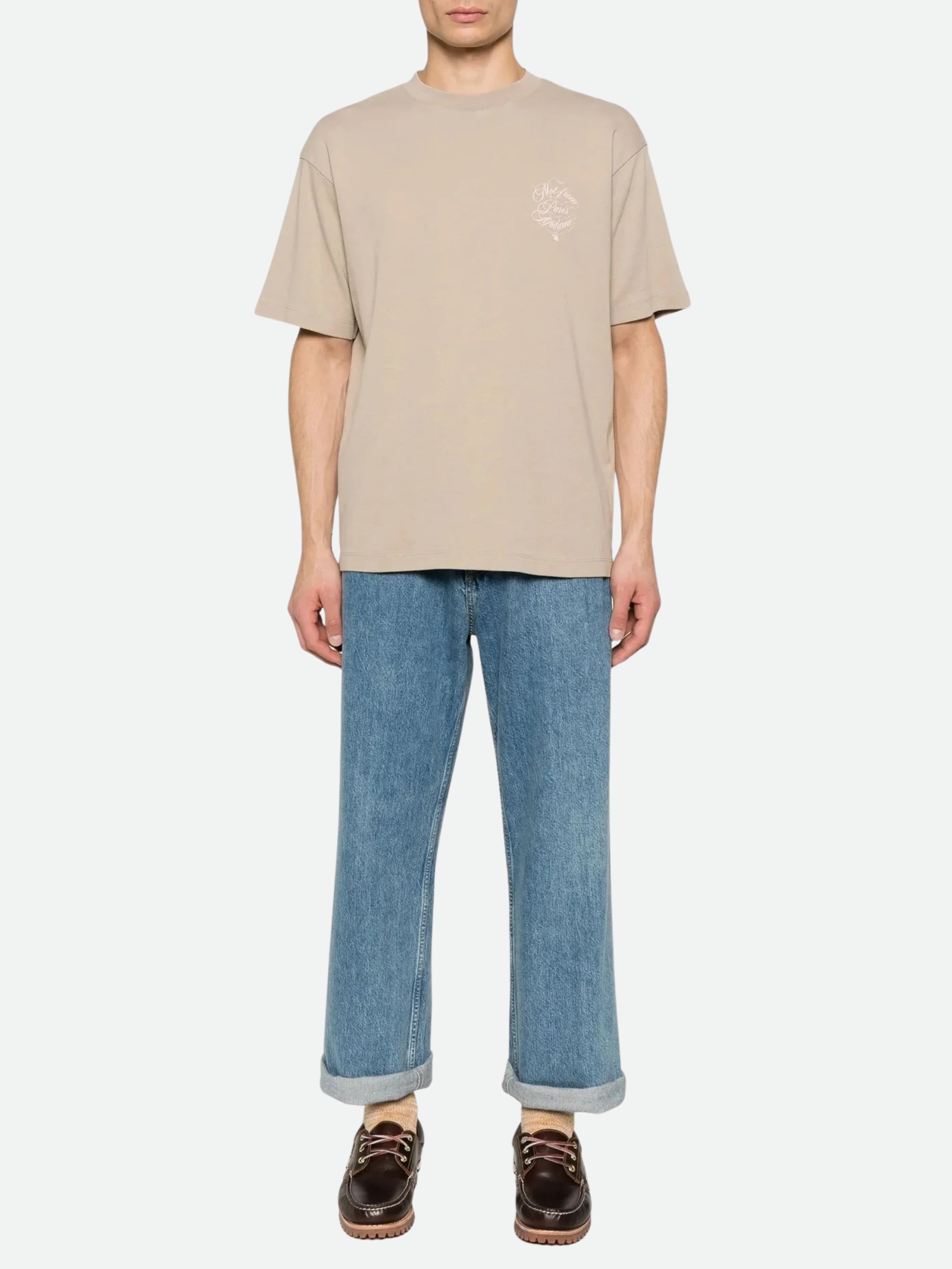 Drole De Monsieur Crew Slogan Vines Beige-AL Capone Premium