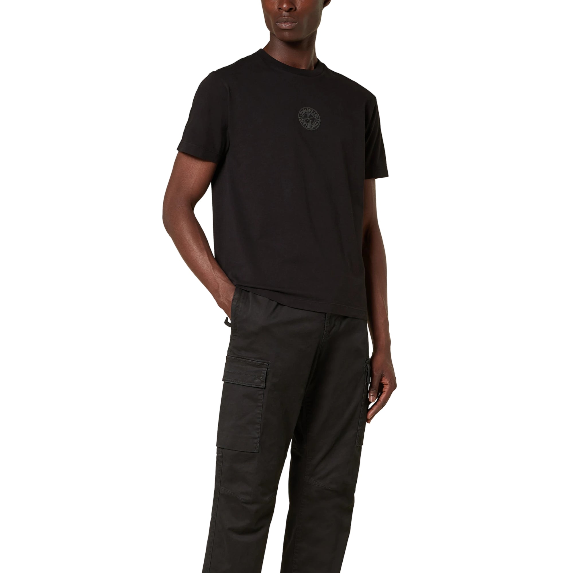 Stone Island T-Shirt Logo Black-AL Capone Premium