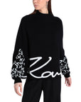 Karl Lagerfeld Sweater Signature Logo Black-AL Capone Premium