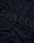 Purple T-Shirt Embroidered Logo Black