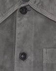 Ami Jacket Suede Leather Stone Grey-AL Capone Premium