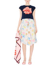 Kenzo Skirt Floral Multi-White