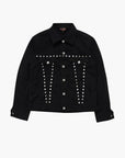 Comme Des Garcons Jacket Studded Trucker Black