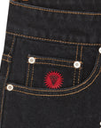 Icecream Jeans Rhinestone Running Dog Black-AL Capone Premium