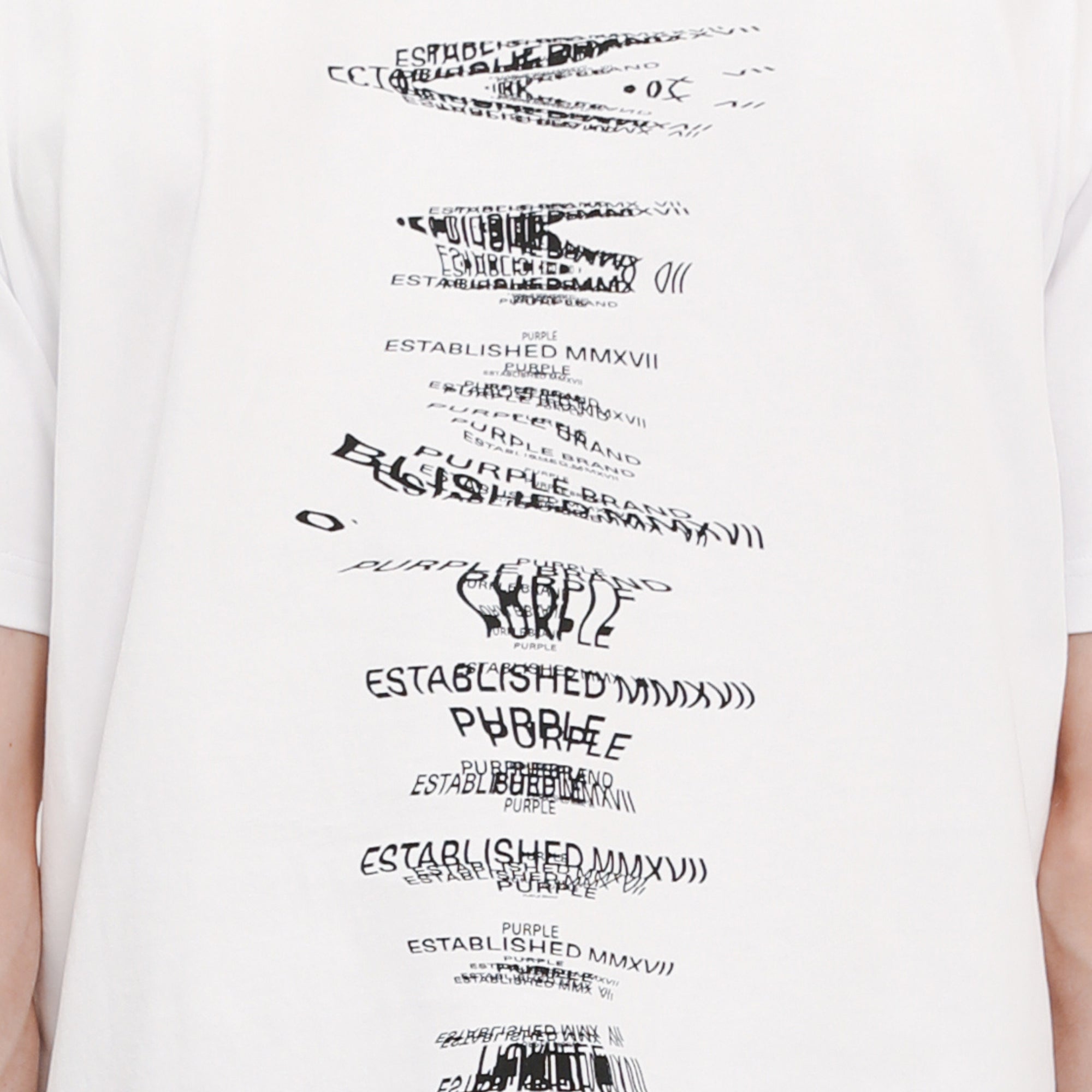 Purple T-Shirt Wavelenght Logo White-AL Capone Premium