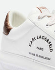 Karl Lagerfeld Sneaker Kl567 Kapri Maison Karl Lace White Leather-Bronze