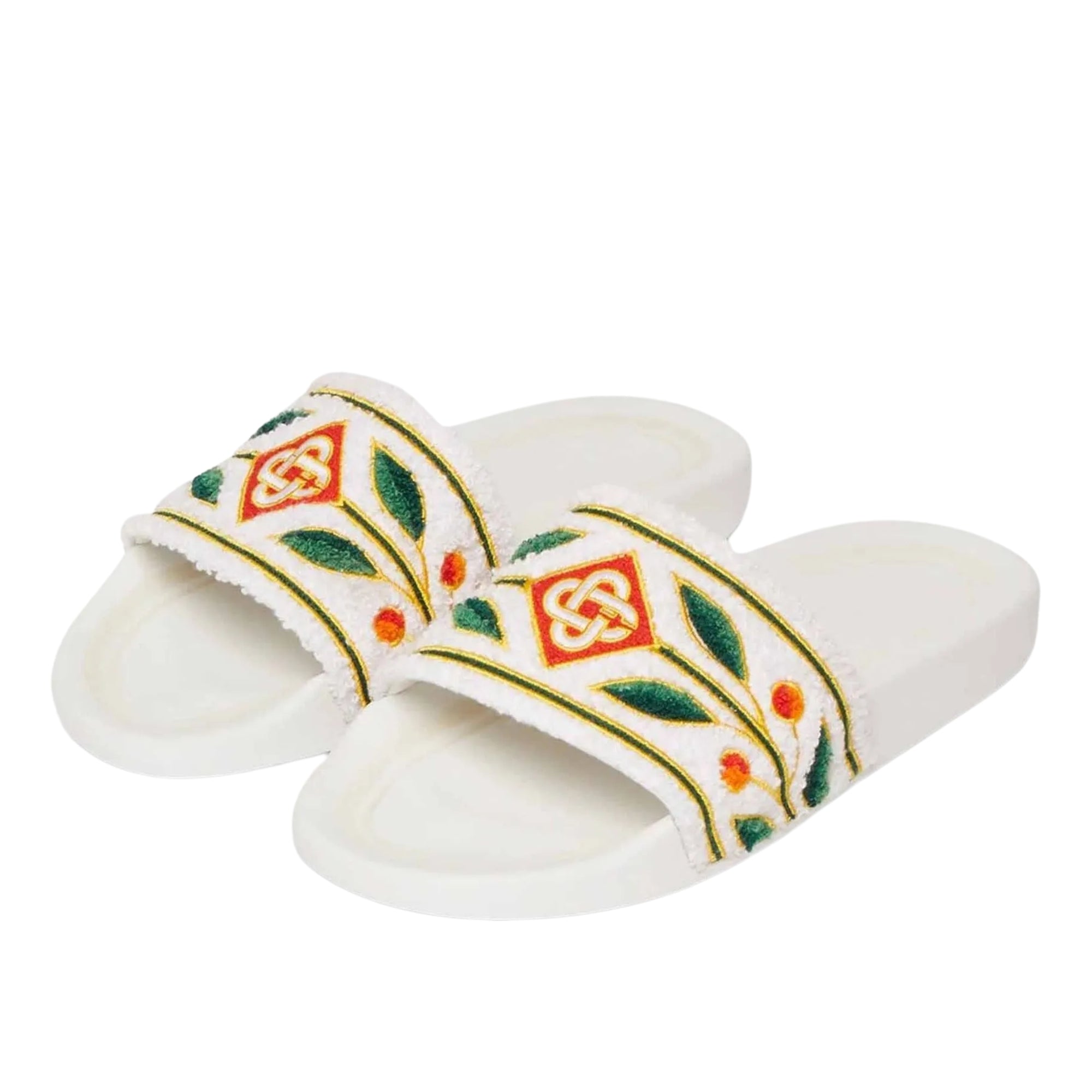 Casablanca Sandal Embroidered Terry White-AL Capone Premium