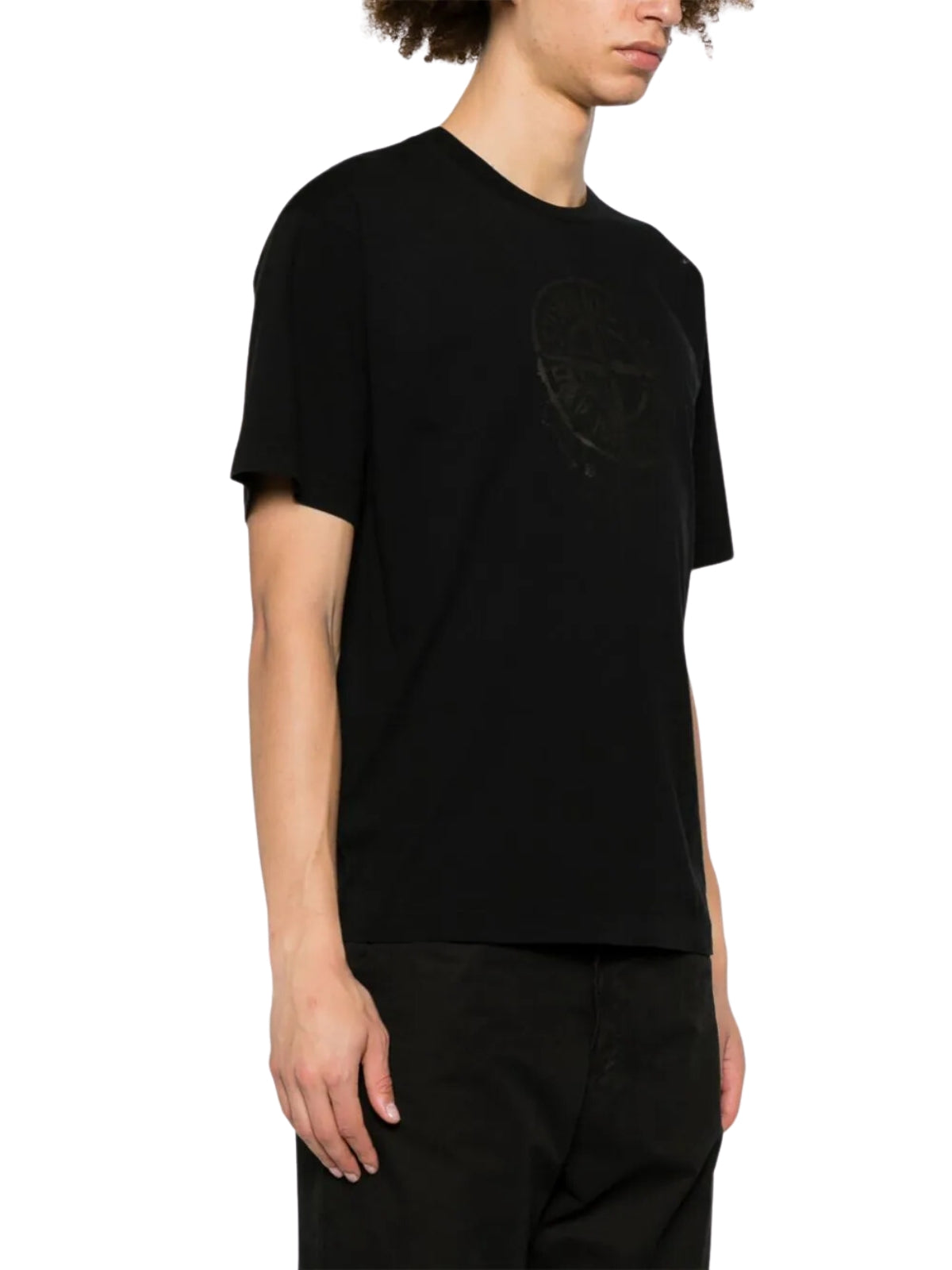Stone Island T-Shirt Logo Black-AL Capone Premium