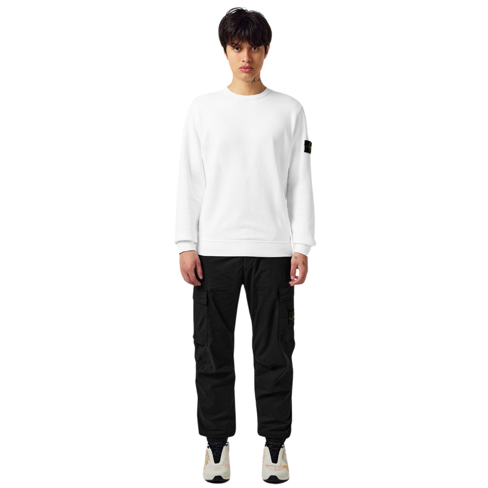 Stone Island T-Shirt Chest Logo White-AL Capone Premium