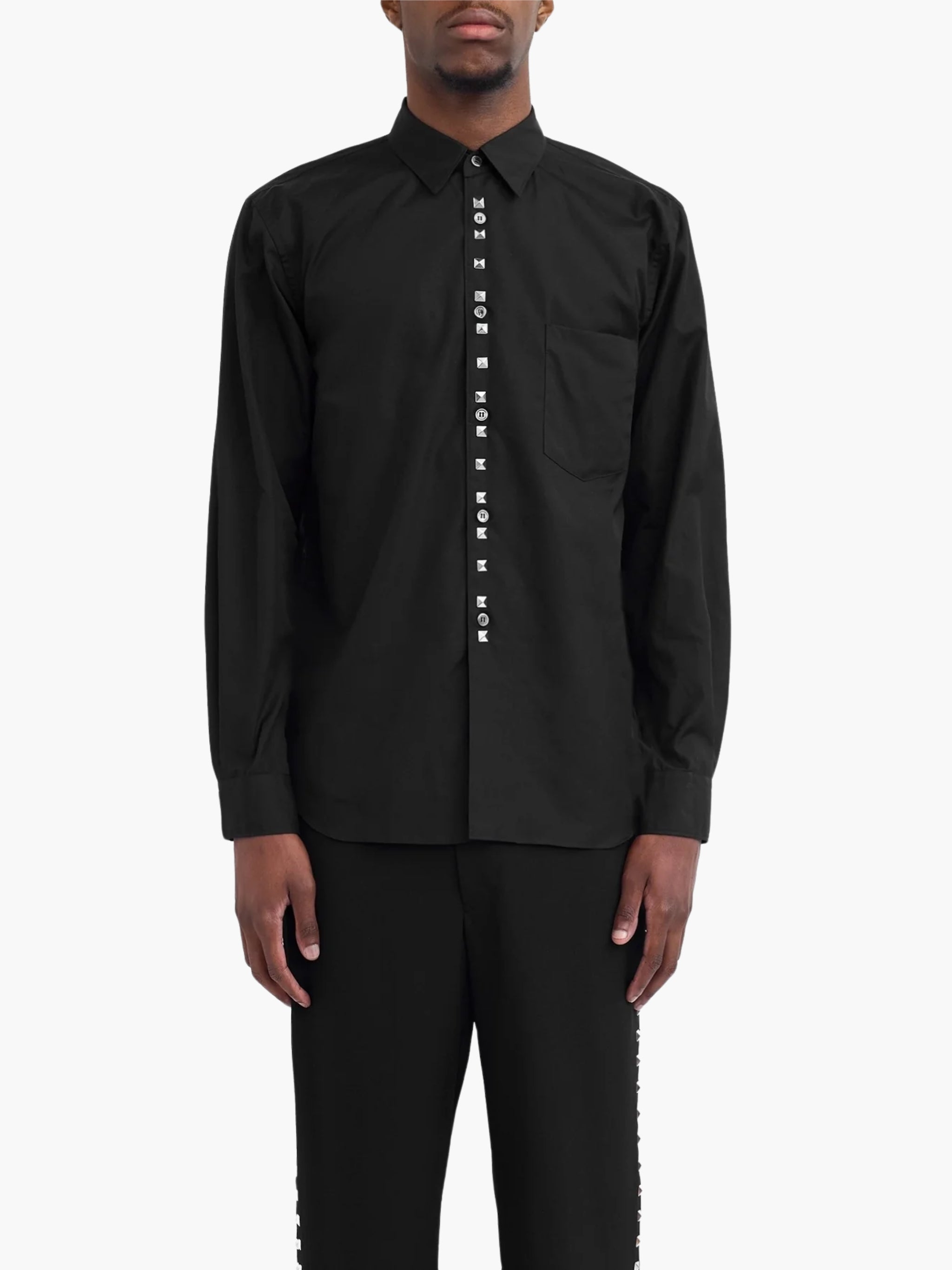 Comme Des Garcons Shirt Studded Button Up Black - AL Capone Premium