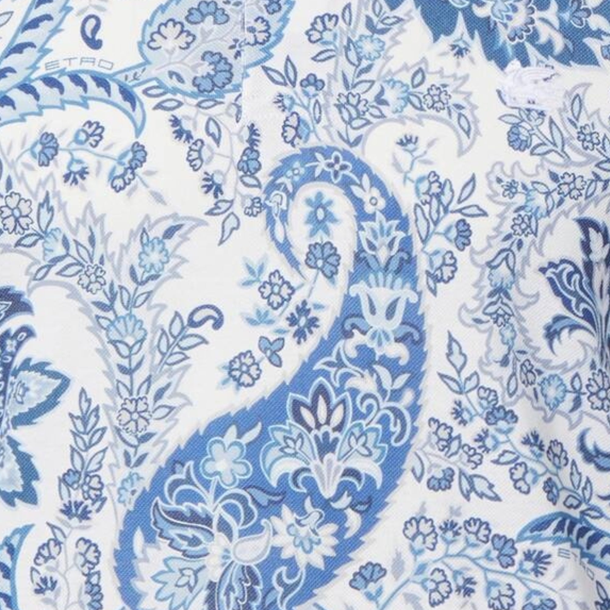 Etro Golfer Allover Paisley Print Blue-White-AL Capone Premium