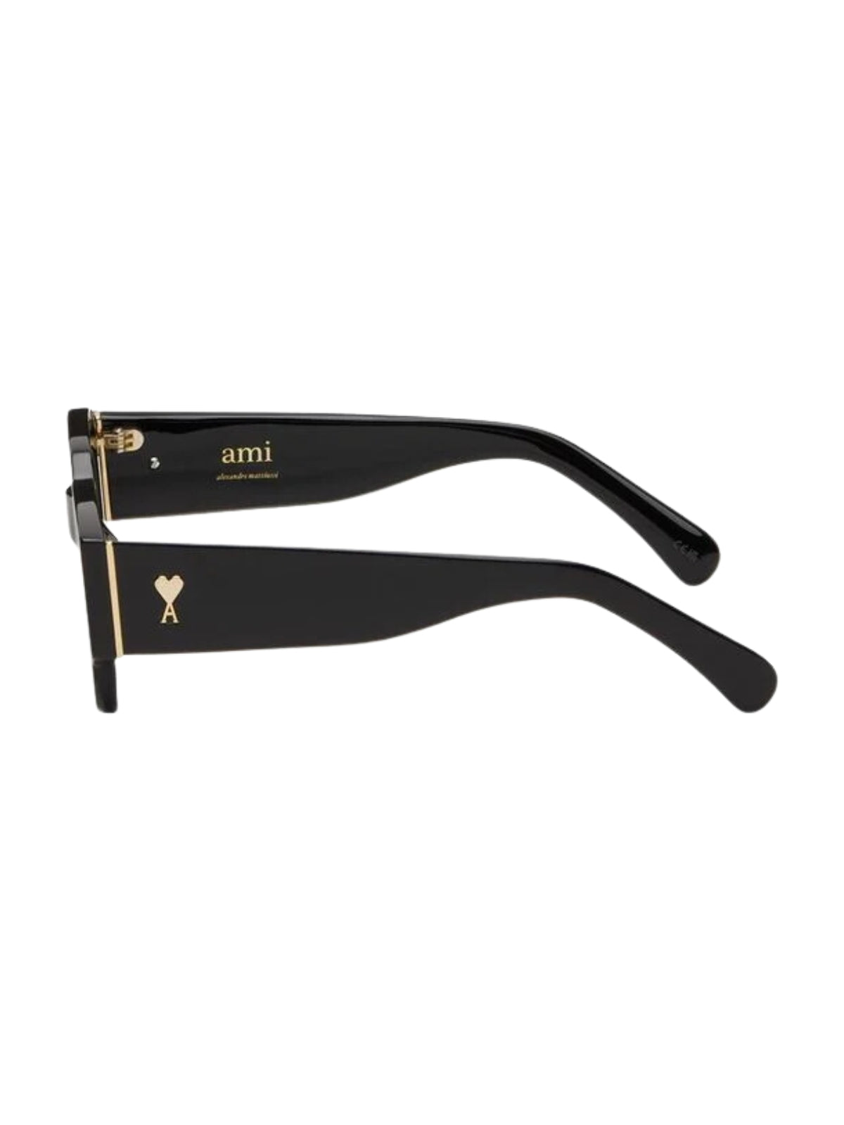 Ami Sunglasses Classical De Coeur Acetate Black-AL Capone Premium