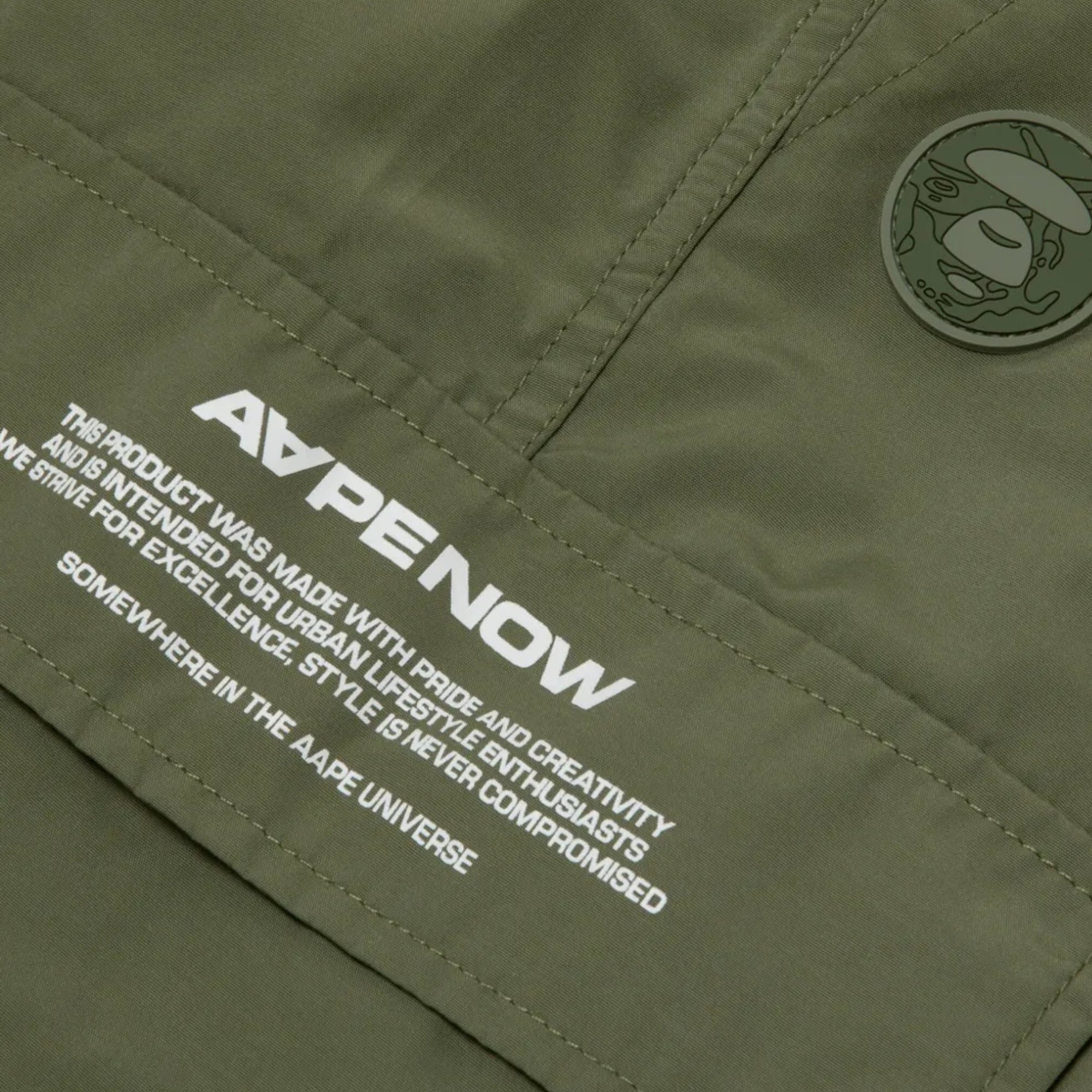 Aape Cargo Pants Pocket Logo Khaki-AL Capone Premium