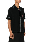 Casablanca Shirt Monogram Jacquard Towelling Black