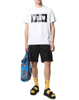 Msgm T-Shirt Big Logo White-Black