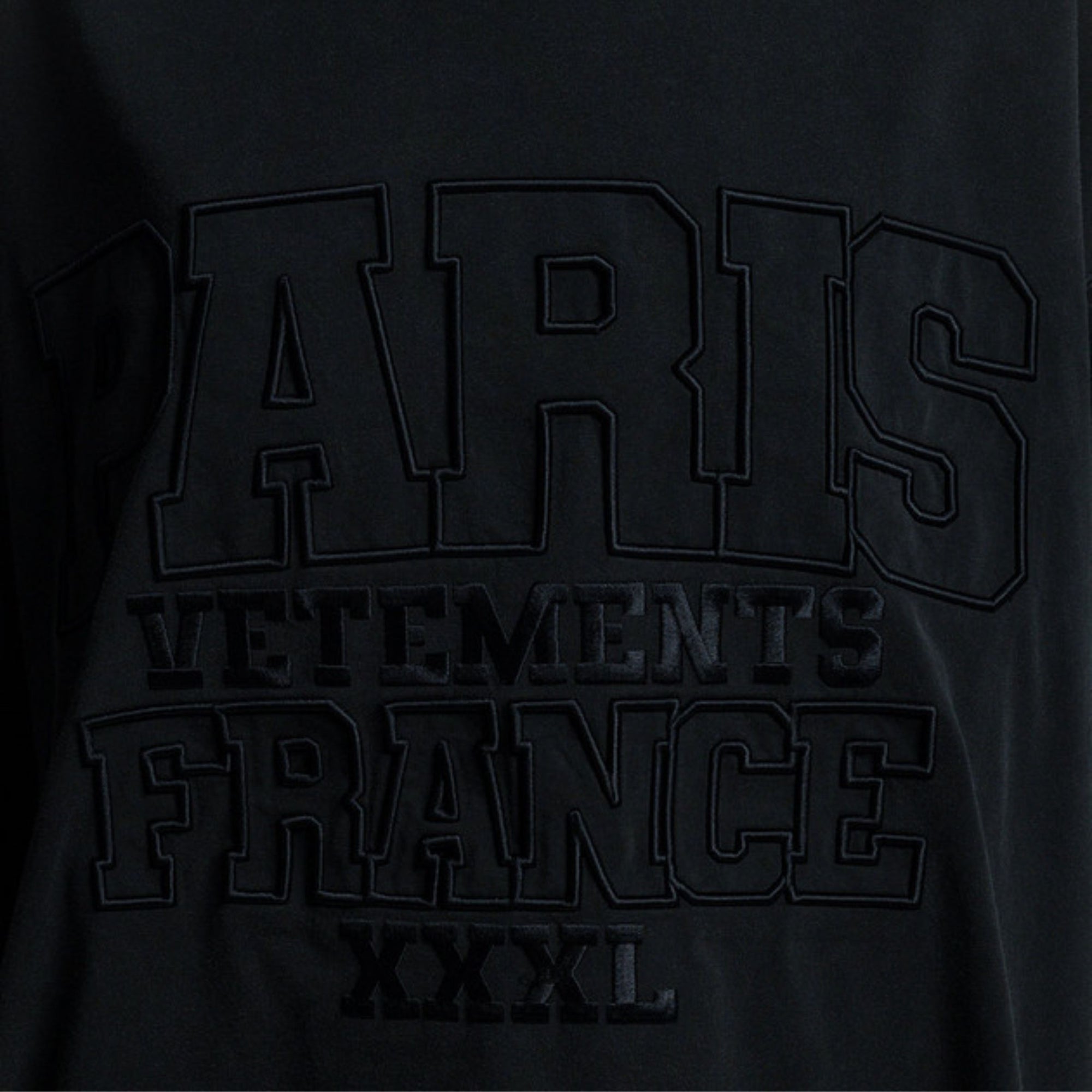 Vetements T-Shirt Paris Xxxl Washed Black-AL Capone Premium