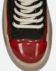 Rick Owens Sneaker Denim Black-Red-Beige