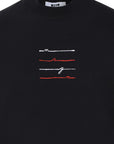 Msgm T-Shirt Four Line Embroidery Black-AL Capone Premium