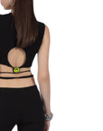 Barrow T-Shirt Ladies Crop Logo Black-AL Capone Premium