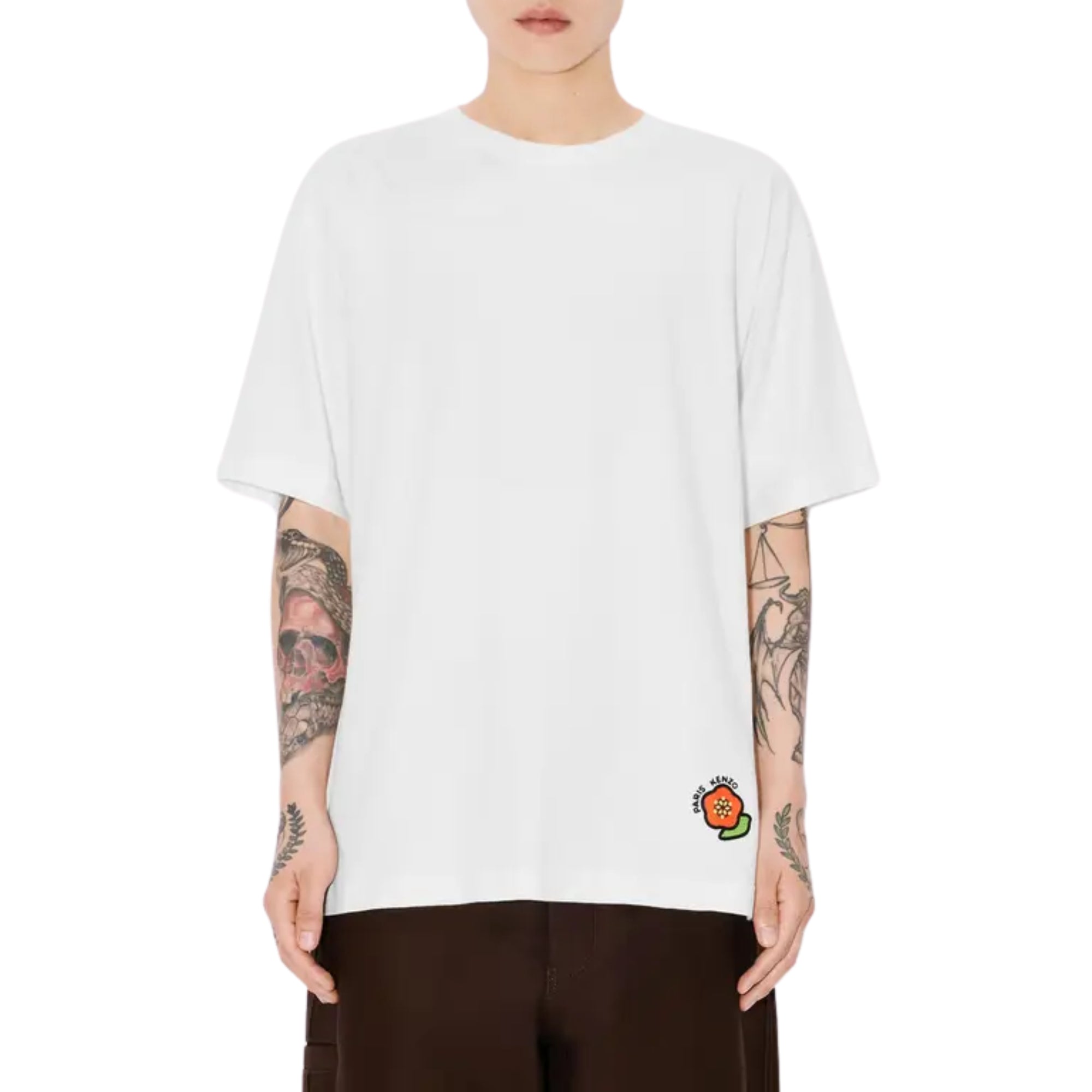 Kenzo T-Shirt Corner Flower White-AL Capone Premium