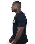 Capone T-Shirt Mexican Embroidered Flower Black-Blue-AL Capone Premium