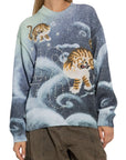 Kenzo Sweater Tigers On Clouds Blue-AL Capone Premium