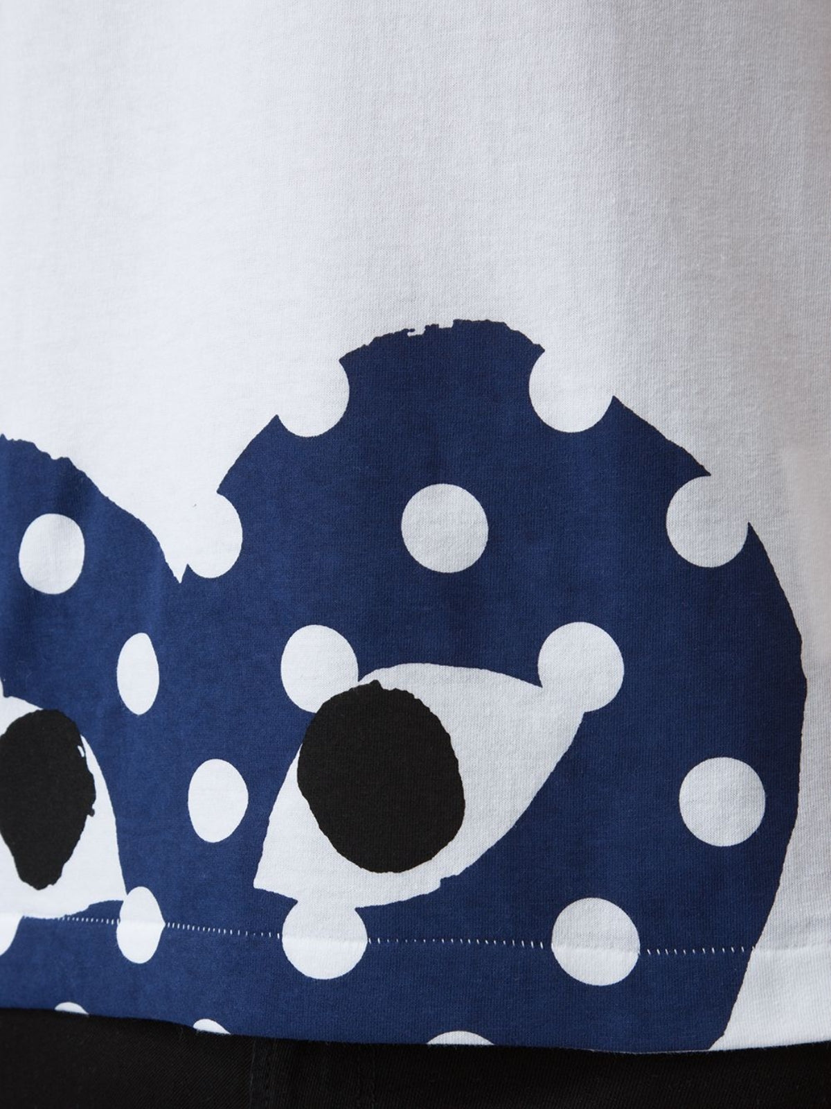 Cdg blue heart shirt hotsell